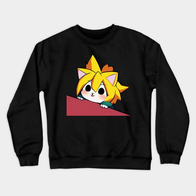 Super Hero Bongo Cat Crewneck Sweatshirt by BAYFAIRE